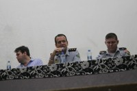 Ten. Cel. Jadir Costa discursando durante a cerimônia