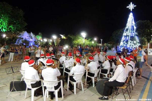 Banda Municipal encerra atividades no ano com tocata, chegada do Papai Noel será hoje a noite na Praça da Matriz