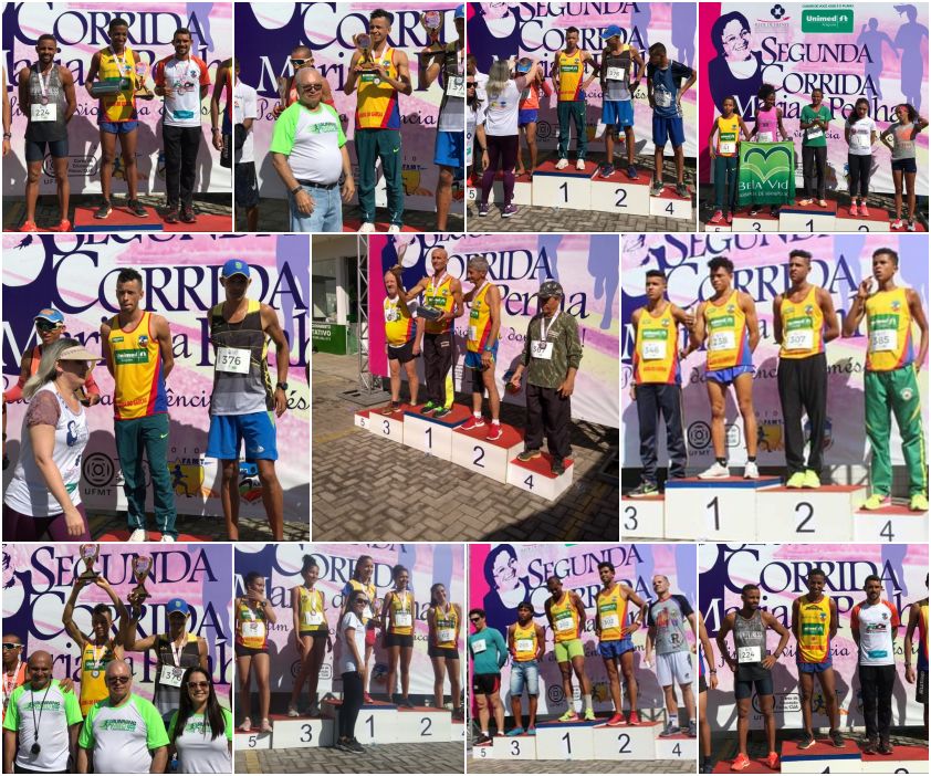 Barra do Garças Associação de Atletismo ocupa os primeiros lugares no pódio da Segunda Corrida Maria da Penha