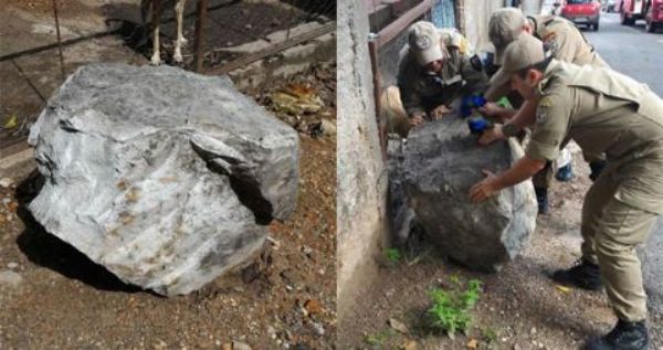 Corpo de Bombeiros registram mais um deslizamento de rocha em Barra do Garças