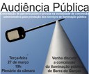 Câmara sedia segunda audiência pública sobre concessão da iluminação pública através de parceria público-privada