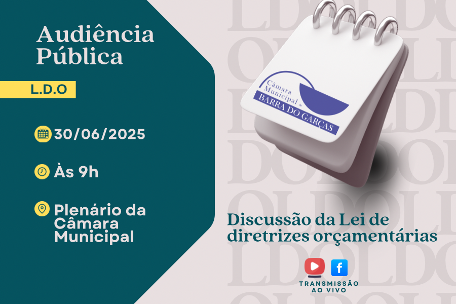 Convite para Audiência Pública – Discussão da LDO 2026
