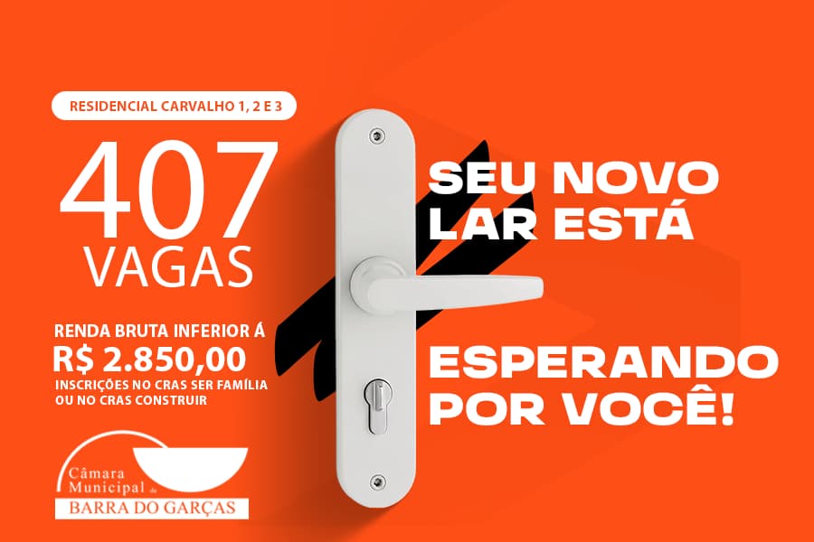 Inscrições Abertas para Vagas Remanescentes do Residencial Carvalho