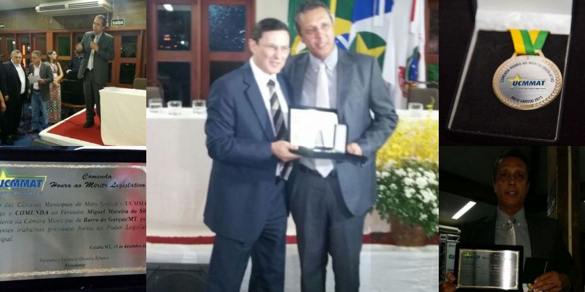 Miguelão recebe Comenda Mérito Legislativo da UCMMAT